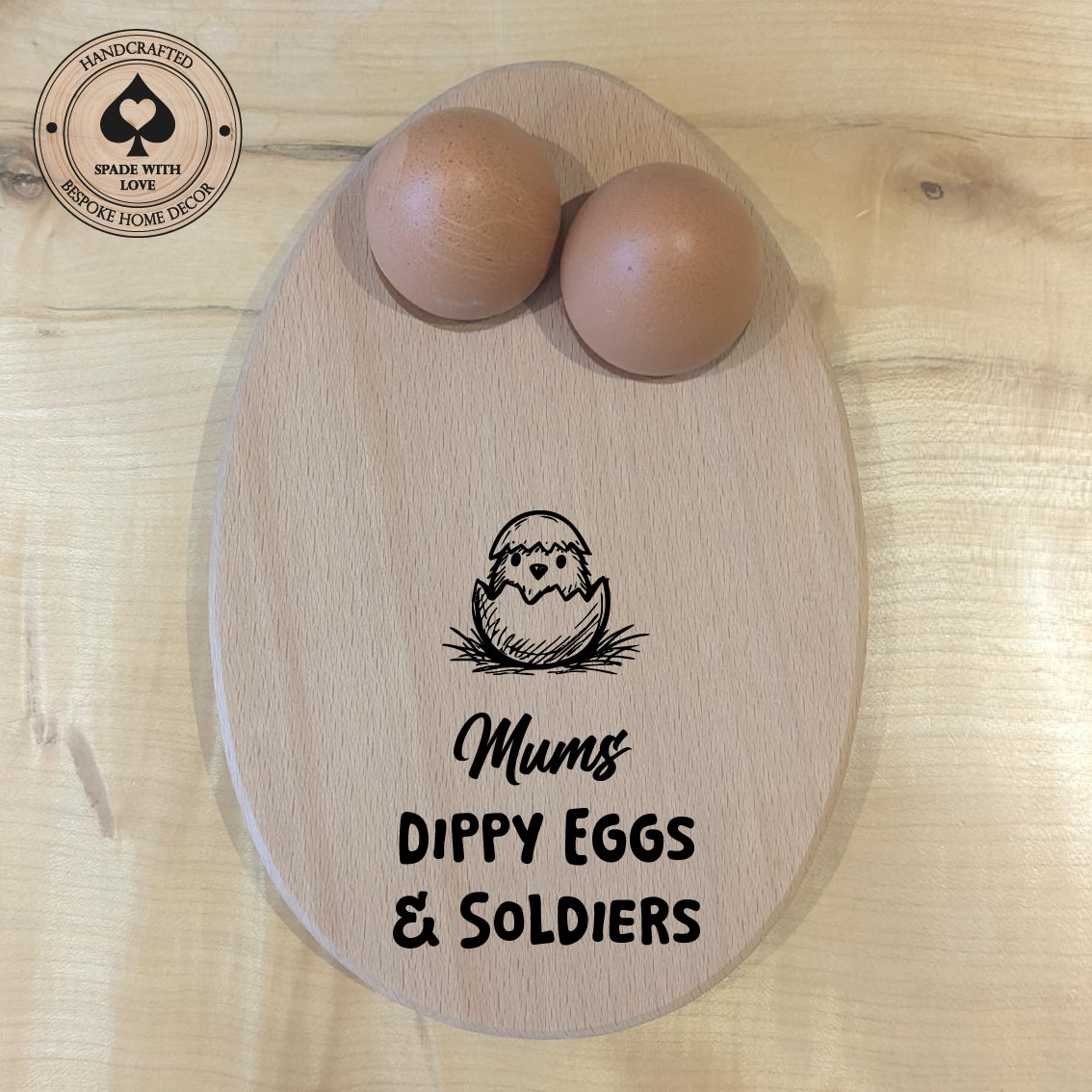 Wooden Egg and Toast Holder - Perosnalised egg holders - Custom wooden egg holders