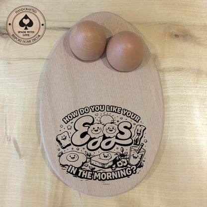 Wooden Egg and Toast Holder - Perosnalised egg holders - Custom wooden egg holders