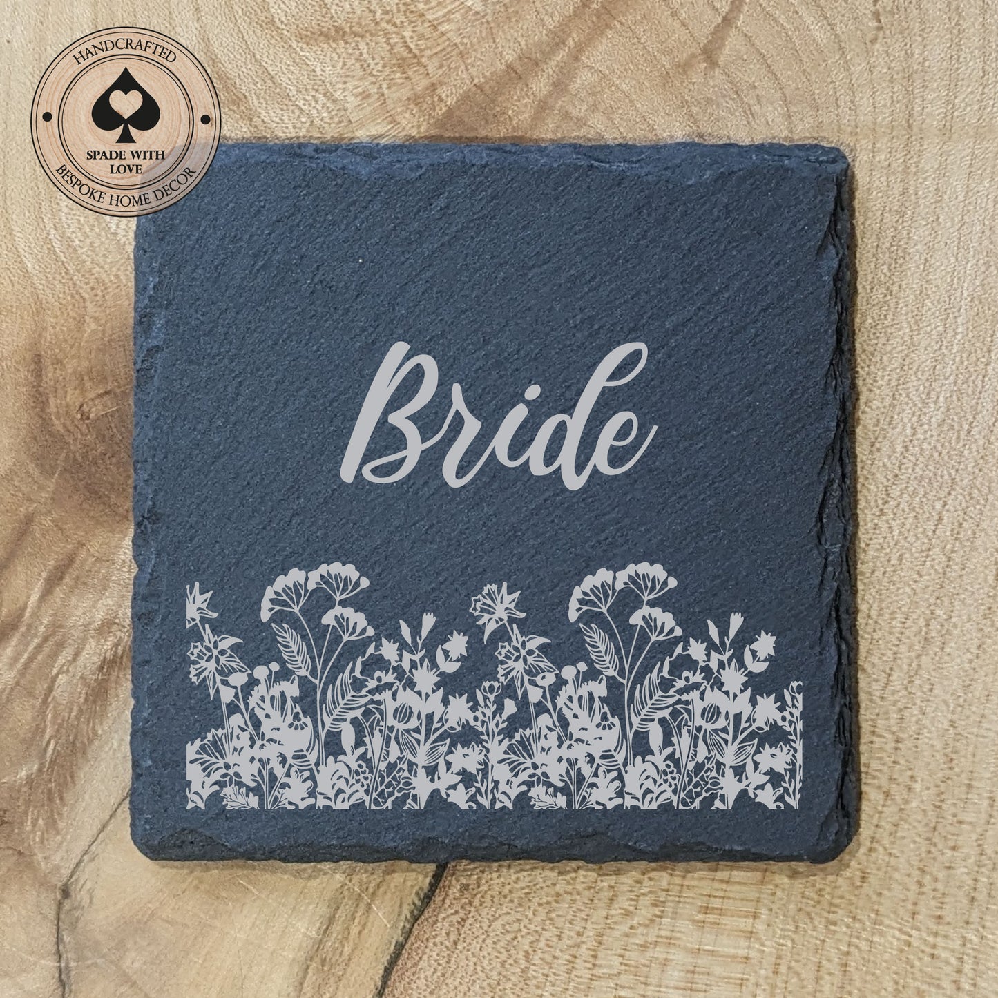 Slate Coaster Place Names - Personalised Wedding Place Names-Laser Engraved