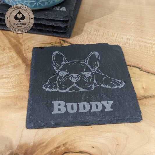 Personalised Slate Dog Coasters - Personalised Pet Gifts