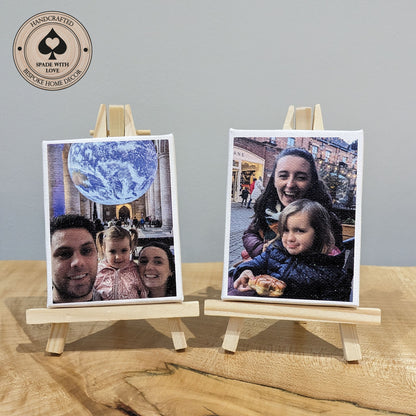 Small Canvas with Easel - Personalised with any photo - Family Gifts Photos