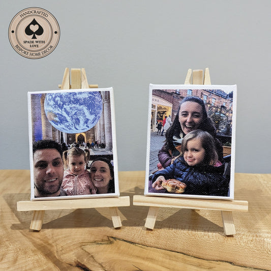 Small Canvas with Easel - Personalised with any photo - Family Gifts Photos
