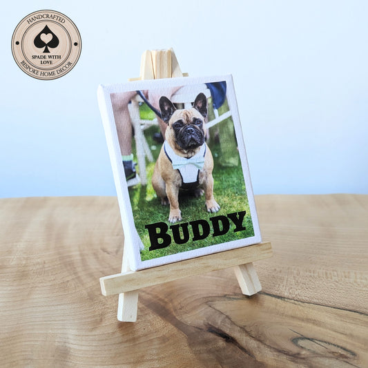 Small Canvas with Easel - Personalised with any photo - Pet Gifts Photos