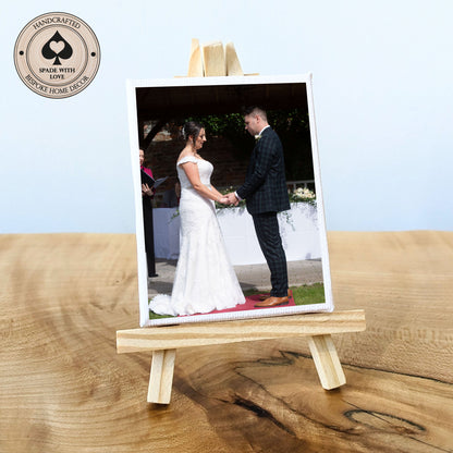 Small Canvas with Easel - Personalise with Your Own Photos - Wedding