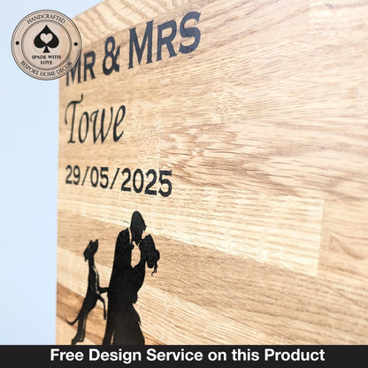 Solid Wood Chopping Board - Wedding Gifts - Personalised Wedding Gift - Personalised Chopping Board