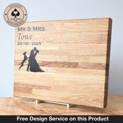 Solid Wood Chopping Board - Wedding Gifts - Personalised Wedding Gift - Personalised Chopping Board