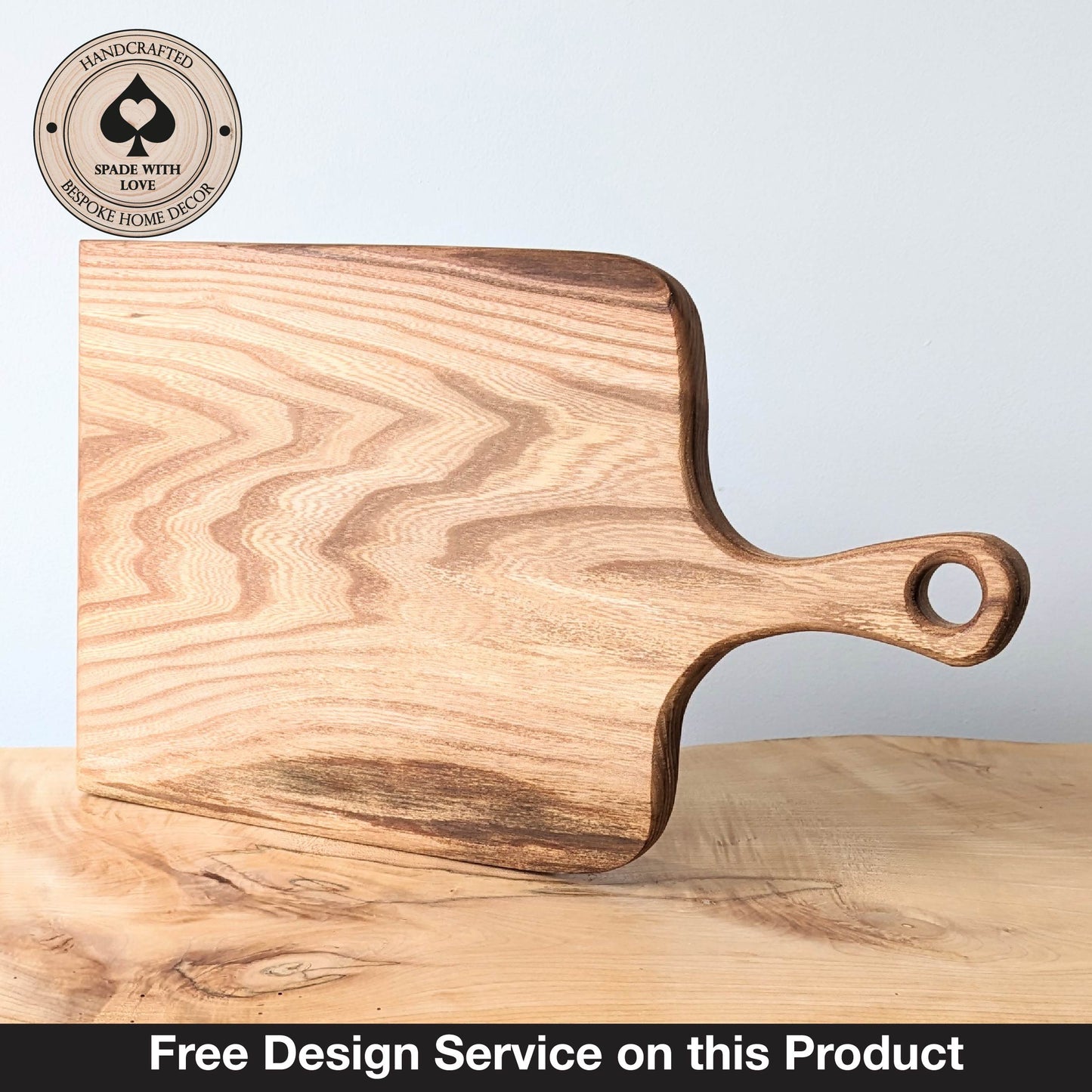 Solid Wood Serving Board - Personalised Serving Board - Custom Wooden Serving Board - Custom Design Serving Board Elm Wood