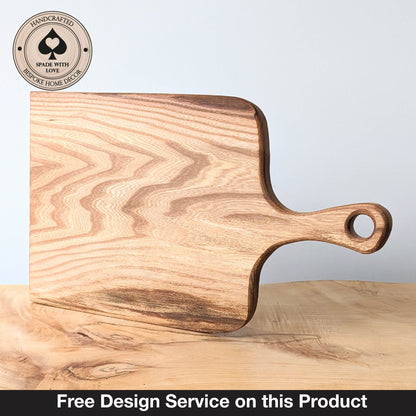 Solid Wood Serving Board - Personalised Serving Board - Custom Wooden Serving Board - Custom Design Serving Board Elm Wood