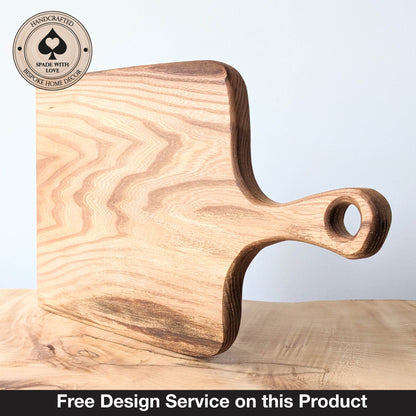 Solid Wood Serving Board - Personalised Serving Board - Custom Wooden Serving Board - Custom Design Serving Board Elm Wood
