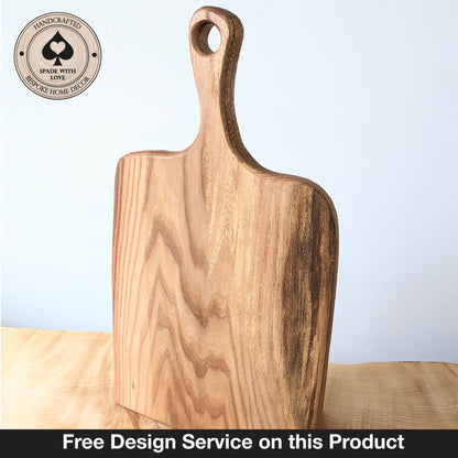 Solid Wood Serving Board - Personalised Serving Board - Custom Wooden Serving Board - Custom Design Serving Board Elm Wood