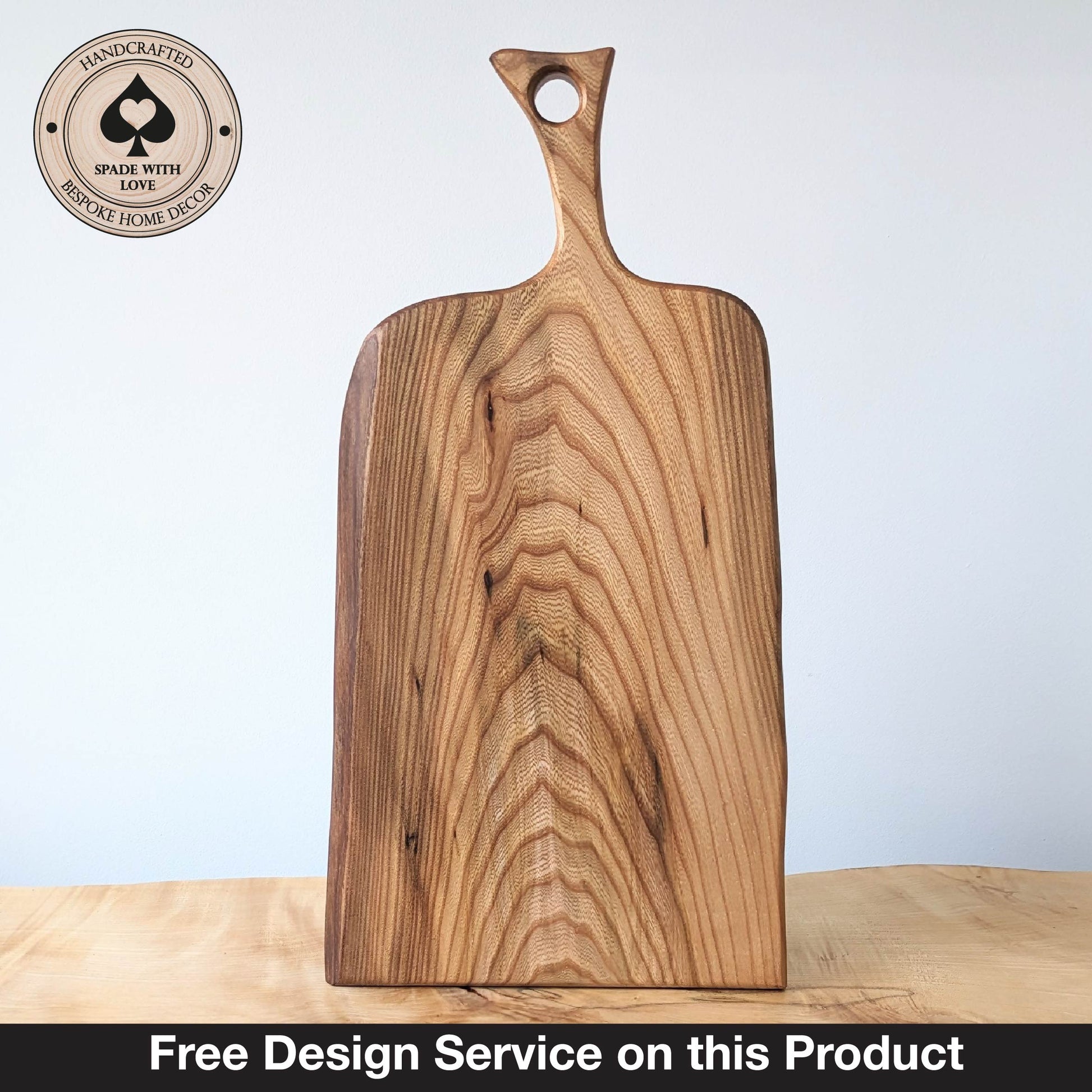 Solid Wood Serving Board - Personalised Serving Board - Custom Wooden Serving Board - Custom Design Serving Board Elm Wood
