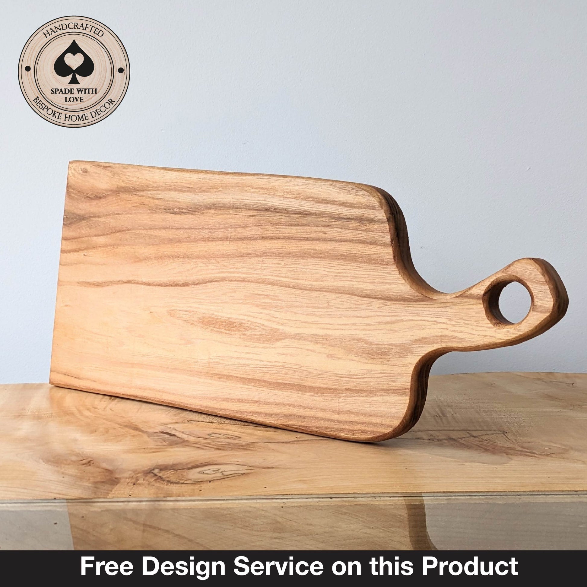 Solid Wood Serving Board - Personalised Serving Board - Custom Wooden Serving Board - Custom Design Serving Board Elm Wood