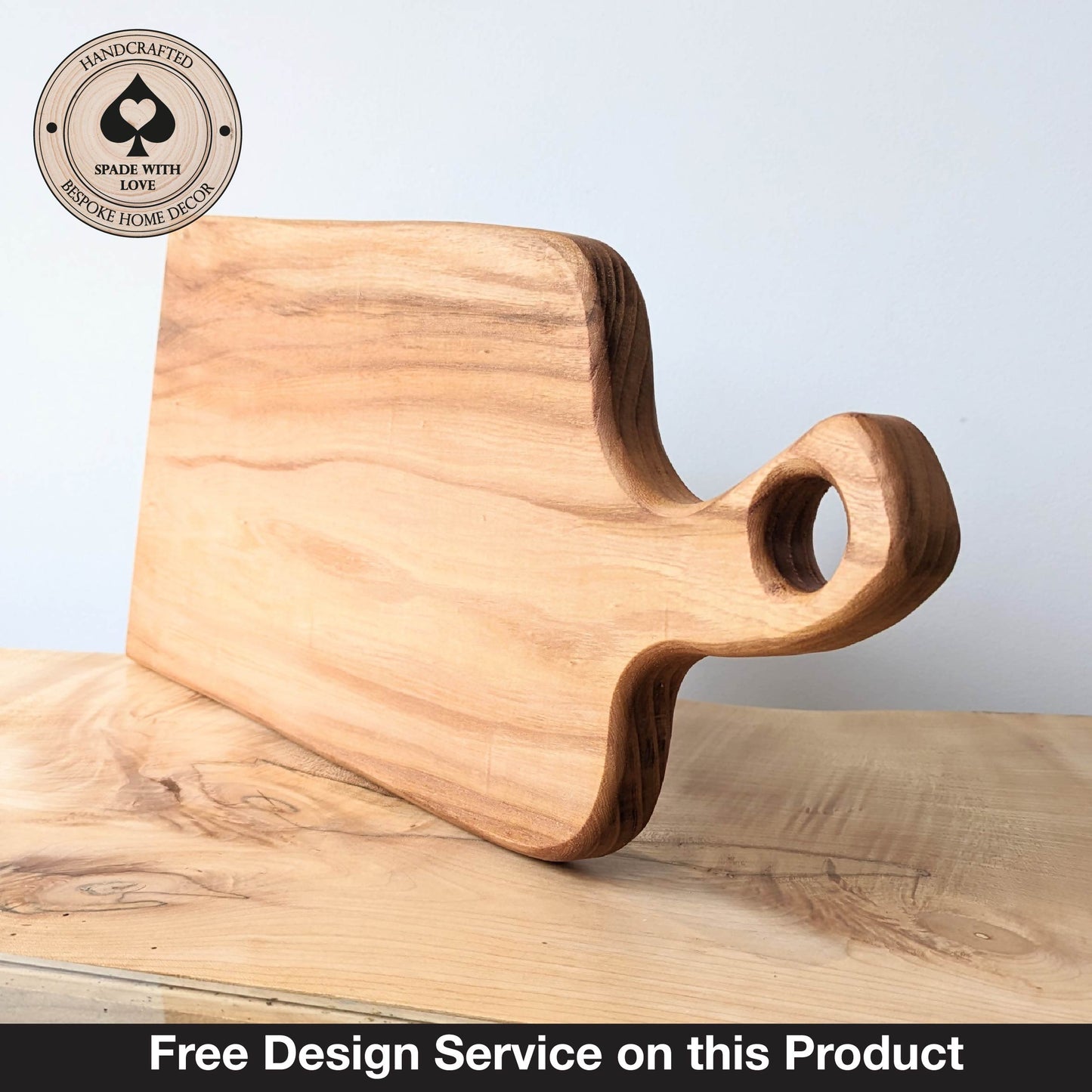 Solid Wood Serving Board - Personalised Serving Board - Custom Wooden Serving Board - Custom Design Serving Board Elm Wood