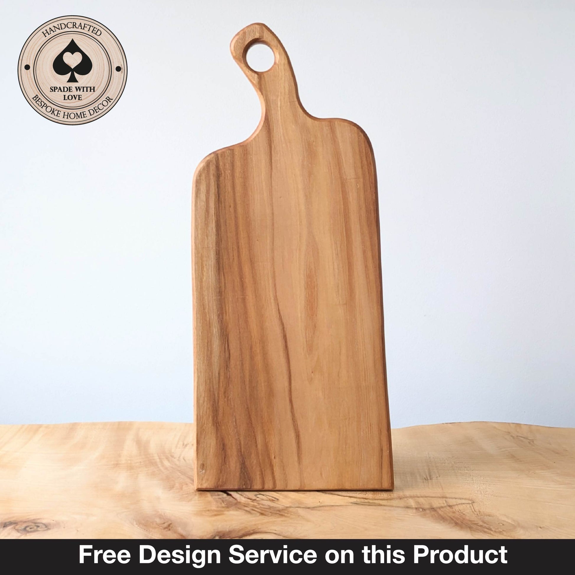 Solid Wood Serving Board - Personalised Serving Board - Custom Wooden Serving Board - Custom Design Serving Board Elm Wood