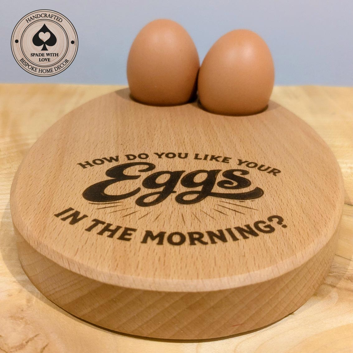 Wooden Egg and Toast Holder - Perosnalised egg holders - Custom wooden egg holders