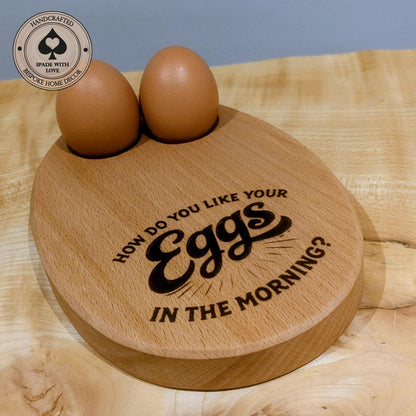 Wooden Egg and Toast Holder - Perosnalised egg holders - Custom wooden egg holders