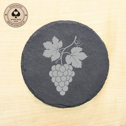 charcuterie wine glass toppers. Slate Wine Glass Toppers - Laser Engraved