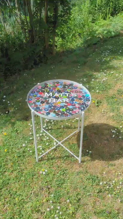 Personalised Resin Side - End Tables - Bottle Caps