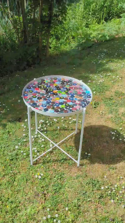 Personalised Resin Side - End Tables - Bottle Caps